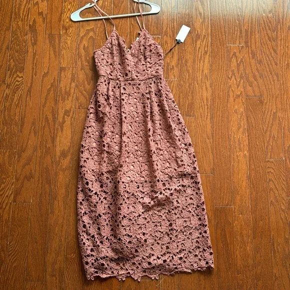 chinese dress ladies Light Pink Butterfly Strap Lace-up Vintage Dress